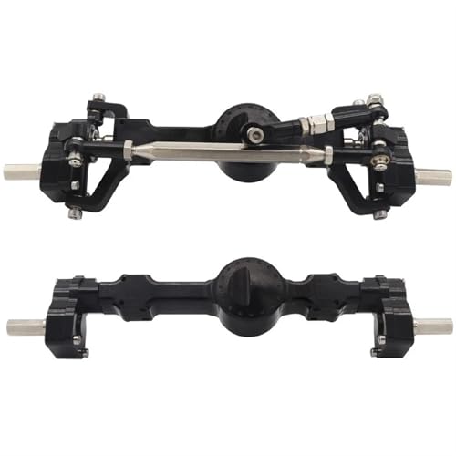 MKIUYVD RC-Achsen-Komplettset Für MN D90 D91 D96 MN98 MN45 MN99S CNC Metall Vorder- Und Hinterportalachsensatz 1/12 rc Cars Upgrade Teile Zubehör(Black,Front Rear Axle) von MKIUYVD