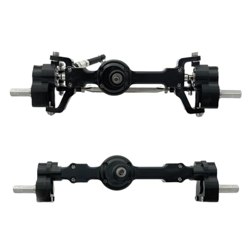 MKIUYVD RC-Achsen-Komplettset Für MN Für D90 1/12 Off-Road RC Upgrade Teil Vorder- Und Hinterachse Montage Zubehör Upgrade RC Auto Modifikation Teile(Black) von MKIUYVD