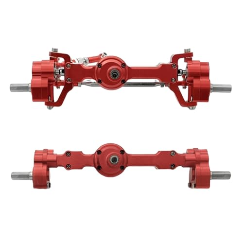 MKIUYVD RC-Achsen-Komplettset Für MN Für D90 1/12 Off-Road RC Upgrade Teil Vorder- Und Hinterachse Montage Zubehör Upgrade RC Auto Modifikation Teile(Red) von MKIUYVD