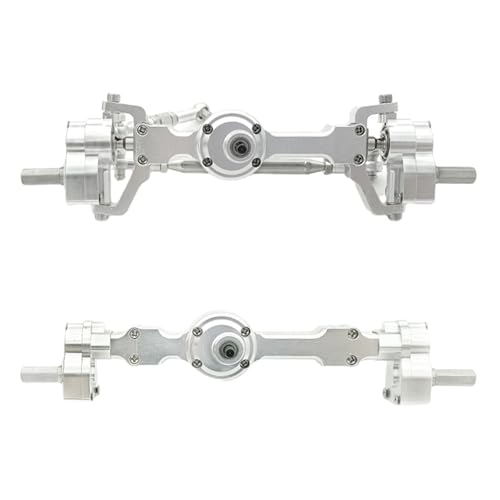 MKIUYVD RC-Achsen-Komplettset Für MN Für D90 1/12 Rc Vorder- Und Hinterachse, Aluminiumlegierung, Vorder- Und Hinterachsschutz, RC-Auto-Upgrade-Zubehör, Upgrade-Teile(Silver) von MKIUYVD