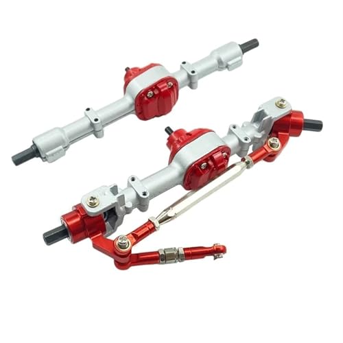 MKIUYVD RC-Achsen-Komplettset Für MN Für D90 D91 D96 D99S Für MN-90 Metall Vorder- Und Hinterachse Mit Antriebswelle 1/12 RC Auto Upgrades Teile Zubehör(Silver) von MKIUYVD
