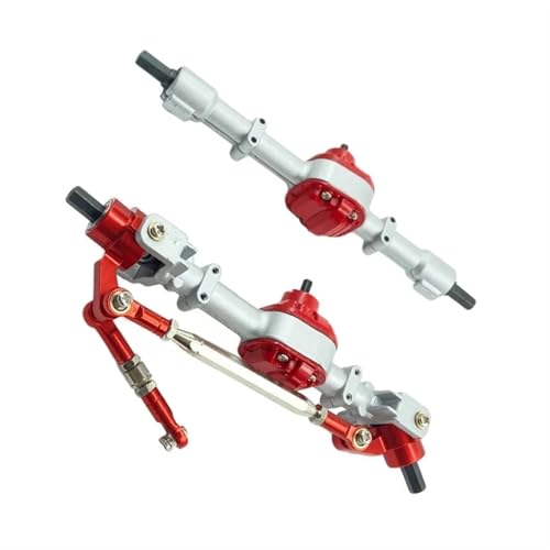 MKIUYVD RC-Achsen-Komplettset Für MN Für D90 D91 D96 D99S MN90 MN96 MN99 MN99S 1/12 RC Auto Upgrade Teile Metall Vordere Hinterachse Zubehör(Silver) von MKIUYVD