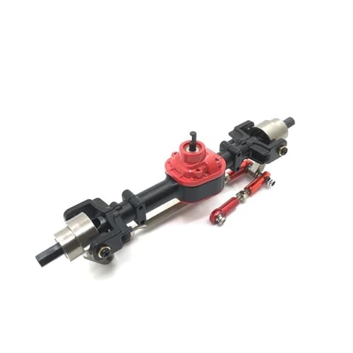 MKIUYVD RC-Achsen-Komplettset Für MN Für D90 D91 D96 MN98 99S Metall Upgrade Stahl Getriebe Vorderachse Montage 1/12 RC Auto Upgrade Teile Zubehör(Black) von MKIUYVD