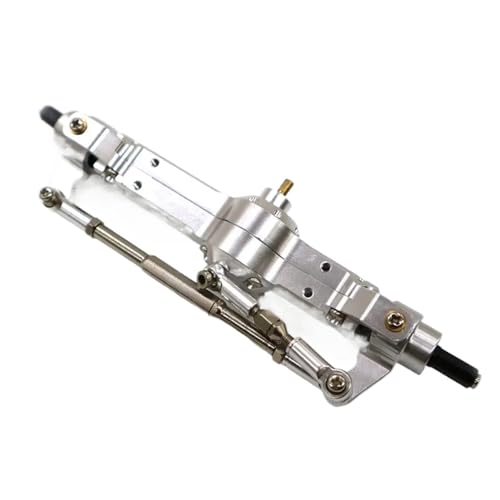 MKIUYVD RC-Achsen-Komplettset Für MN Für D90 Für MN-99 Für MN-91 FJ-45 1/12 RC Auto Teil Vorderachse RC Upgrade Teil Aluminium Legierung Rc Vorderachse Teile(Silver) von MKIUYVD