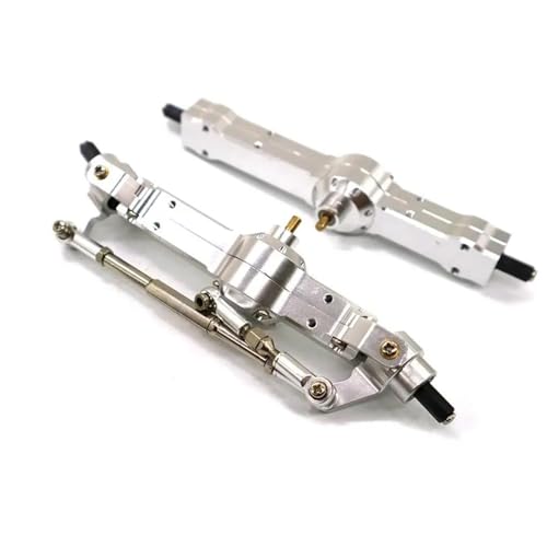MKIUYVD RC-Achsen-Komplettset Für MN Für D90 MN-99 MN-91 FJ-45 Für 1/12 RC Vordere Hinterachse Auto Teil Schutz Set Upgrade Teile(Silver) von MKIUYVD