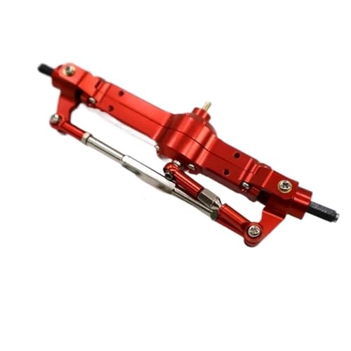 MKIUYVD RC-Achsen-Komplettset Für MN Für D90 MN99 MN91 FJ-45 1/12 RC Off-Road Upgrade Teil Aluminium Legierung Vorderachse Auto Zubehör(Red) von MKIUYVD