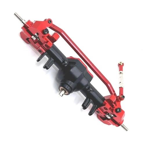 MKIUYVD RC-Achsen-Komplettset Für MN Für MN128 MN86 G500 1/12 RC Auto Upgrade Teile Metall Verbesserte Vorder- Und Hinterachse Differential Montage(Black Red,Front Axle) von MKIUYVD