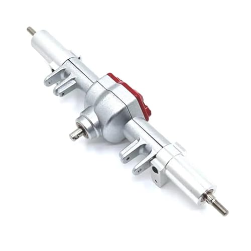 MKIUYVD RC-Achsen-Komplettset Für MN Für MN128 MN86 G500 1/12 RC Auto Upgrade Teile Metall Verbesserte Vorder- Und Hinterachse Differential Montage(Silver,Rear Axle) von MKIUYVD