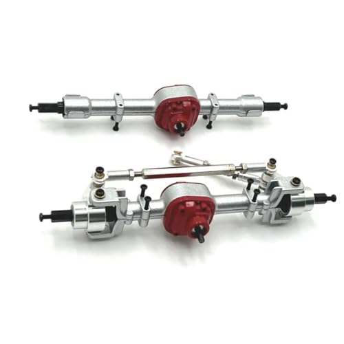 MKIUYVD RC-Achsen-Komplettset Für MN Für MN82 LC79 Für MN78 D90 D91 D96 99S 1/12 RC Crawler Auto Aluminiumlegierung Vorne Hinterachse Schutz Rc Vorne Hinterachse(Silver) von MKIUYVD
