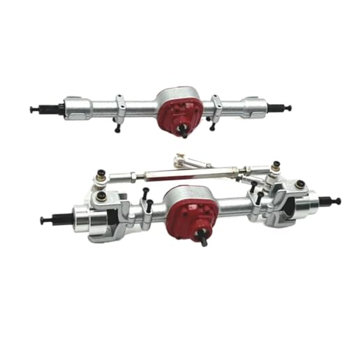 MKIUYVD RC-Achsen-Komplettset Für MN Für MN82 LC79 MN78 D90 D91 1/12 RC Crawler Auto Aluminiumlegierung Schutz Vordere Hinterachse Schutz Rc Vordere Hinterachse(Silver) von MKIUYVD
