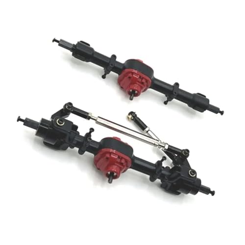 MKIUYVD RC-Achsen-Komplettset Für MN Für MN82 LC79 MN78 D90 D91 D96 99S 1/12 RC Auto Upgrade Teil Metall CNC Vorne Hinten Brücke Achse RC Auto Modifikation Teile(Black,1 Set) von MKIUYVD