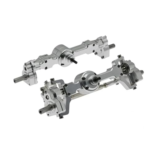 MKIUYVD RC-Achsen-Komplettset Für MN Für MN99S MN98 D90 D91 D99 D99S MN90 1/12 RC Auto Teile Upgrade CNC Metall Vorne Hinten Portal Achse Upgrade Teile(Silver) von MKIUYVD