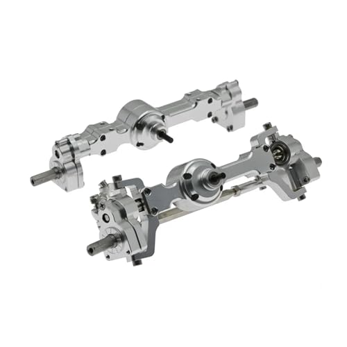 MKIUYVD RC-Achsen-Komplettset Für MN Für MN99S MN98 D90 D91 D99 D99S MN90 1/12 RC Auto Upgrade Teile Aluminium Legierung CNC Vorne Hinten Portal Achse(Silver) von MKIUYVD