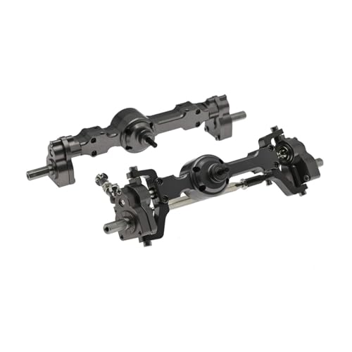 MKIUYVD RC-Achsen-Komplettset Für MN Für MN99S MN98 D90 D91 D99 D99S MN90 1/12 RC Auto Upgrade Teile Metall Vorne Hinten Portal Achse(Gray) von MKIUYVD