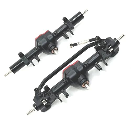 MKIUYVD RC-Achsen-Komplettset Für MN128 MN86 MN86S MN86K MN86KS Metall Vorder- Und Hinterdifferentialachse Komplettset 1/12 RC Crawler Car Upgrade-Teile(Black,1Set) von MKIUYVD