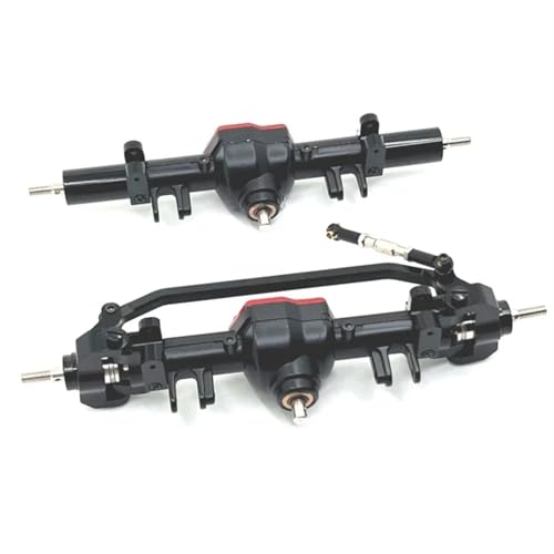 MKIUYVD RC-Achsen-Komplettset Für MN128 MN86 MN86S MN86K MN86KS Metall Vorder- Und Hinterdifferentialachsensatz 1/12 RC Crawler Car Upgrade-Teile(Black,1 Set) von MKIUYVD