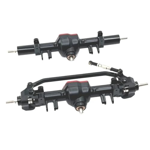 MKIUYVD RC-Achsen-Komplettset Für MN128 MN86 MN86S MN86K MN86KS Metall Vorder- Und Hinterdifferentialachsensatz 1/12 RC Crawler Car Upgrade-Teile(Black,Front Rear Axle) von MKIUYVD
