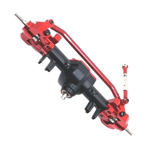 MKIUYVD RC-Achsen-Komplettset Für MN128 MN86 MN86S MN86K MN86KS Metall Vorder- Und Hinterdifferentialachsensatz 1/12 RC Crawler Car Upgrade-Teile(Black Red,Front Axle) von MKIUYVD
