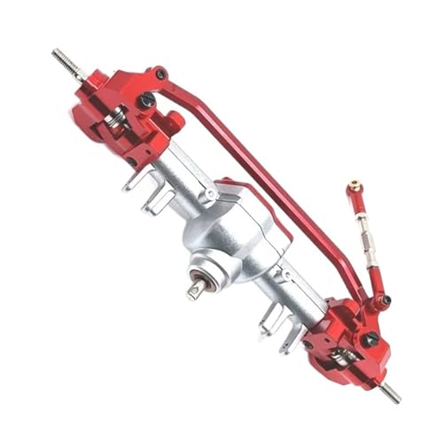 MKIUYVD RC-Achsen-Komplettset Für MN128 MN86 MN86S MN86K MN86KS Metall Vorder- Und Hinterdifferentialachsensatz 1/12 RC Crawler Car Upgrade-Teile(Silver Red,Front Axle) von MKIUYVD