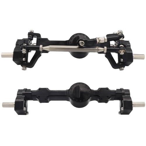 MKIUYVD RC-Achsen-Komplettset Für MN99S Für MN D90 D91 D96 MN98 MN45 CNC-Metall-Vorder- Und Hinterportalachsensatz 1/12 RC-Auto-Upgrade-Teile(Black,1 Set) von MKIUYVD