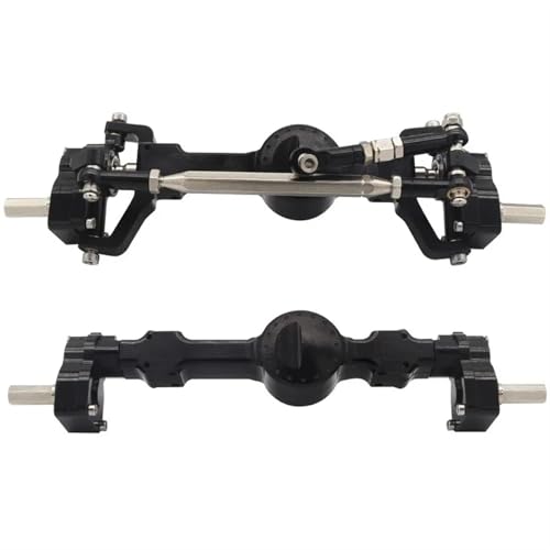MKIUYVD RC-Achsen-Komplettset Für MN99S Für MN D90 D91 D96 MN98 MN45 CNC-Metall-Vorder- Und Hinterportalachsensatz 1/12 RC-Auto-Upgrade-Teile-Zubehör(Black) von MKIUYVD