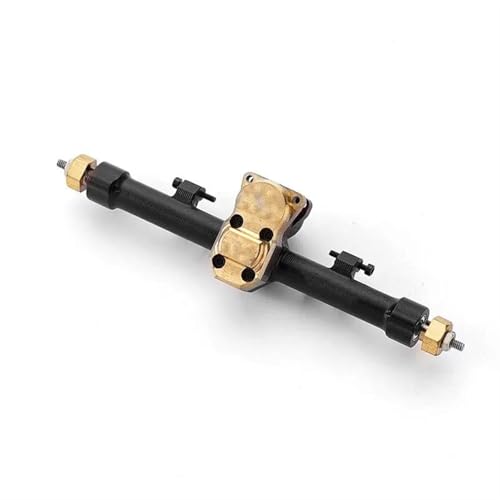 MKIUYVD RC-Achsen-Komplettset Für RCGOFOLLOW Für SCX24 90081 C10 Für JLU Für Jeep CNC AluminiumPortal Vordere Hinterachse Für 1/24 RC Crawler Auto Upgrade-Teile(Black,Rear Axle) von MKIUYVD