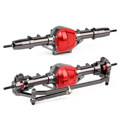MKIUYVD RC-Achsen-Komplettset Für SCX10 1:10 RC Rock Crawler Auto, RC-Auto, CNC-Metall-Vorder-/Hinterachse, RC-Auto, Vorder- Und Hinterachsen-Set, Upgrade-Teile(1Set) von MKIUYVD