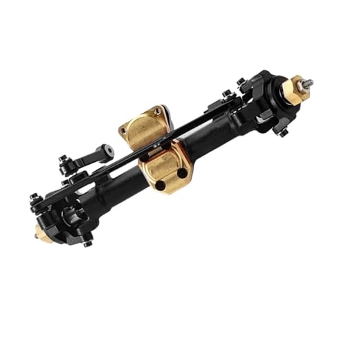 MKIUYVD RC-Achsen-Komplettset Für SCX24 Für 90081 C10 Für JLU Für Gladiator 1/24 RC Crawler Auto Upgrade-Teile CNC-Aluminiumlegierung Portal Vorne Hinterachse(Black,Front Axle) von MKIUYVD