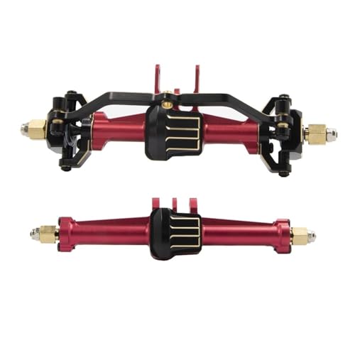 MKIUYVD RC-Achsen-Komplettset Für TRX4M 1/18 RC Crawler Car Upgrade-Teilen Metall Vorder- Und Hinterachse rc Cars Upgrade Teile Zubehör rc Cars Ersatzteile(Red) von MKIUYVD
