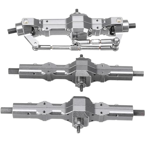 MKIUYVD RC-Achsen-Komplettset Für WPL 1/16 B16 B36 6WD. Ersetzen Sie Das Upgrade Vorne/hinten/Brückenachsen-Teile-Set, LKW-RC-Autoteile, Langlebige Aluminiumlegierung von MKIUYVD