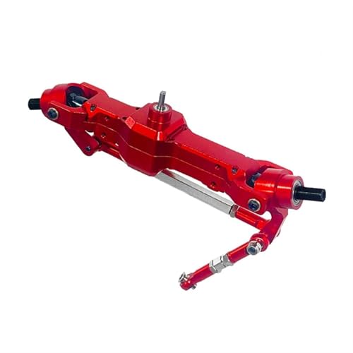 MKIUYVD RC-Achsen-Komplettset Für WPL C14 C24 Für Feiyu 1/16 RC Auto Teile Zubehör Metall Upgrade Vorderachse Montage RC Auto Modifikation Teile(Red) von MKIUYVD