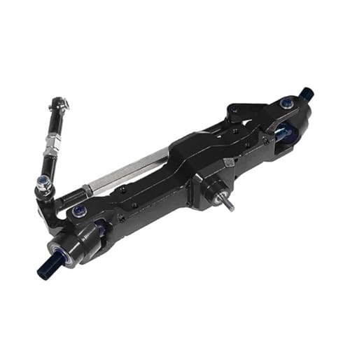 MKIUYVD RC-Achsen-Komplettset Für WPL C14 C24 Für Feiyu 1/16 RC Autoteile Fernbedienung Ersatzteile Metall Upgrade Vorderachse Montage Auto Teile(Black) von MKIUYVD
