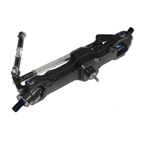 MKIUYVD RC-Achsen-Komplettset Für WPL C14 C24 Für Feiyu Metall Upgrade Vorderachse Montage 1/16 RC Auto Teile Fernbedienung Auto Teile Upgrade Zubehör(Black) von MKIUYVD