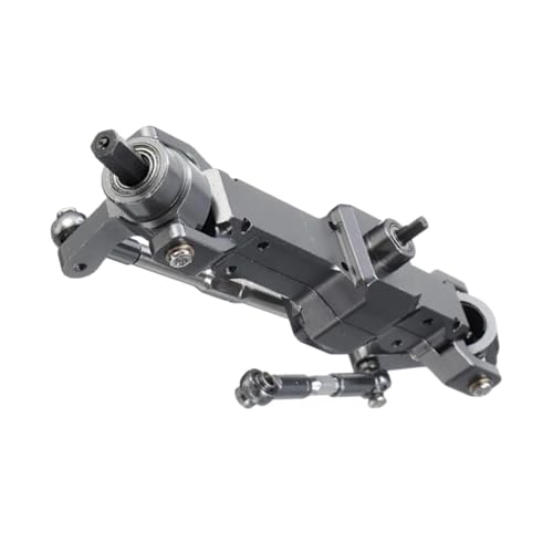 MKIUYVD RC-Achsen-Komplettset Für WPL Für B14 1/16 RC-Autoteil, RC-Autozubehör, Aluminiumlegierung, Bessere Stabilität, Vorderachse, RC-Auto-Upgrade-Zubehör(Gray) von MKIUYVD