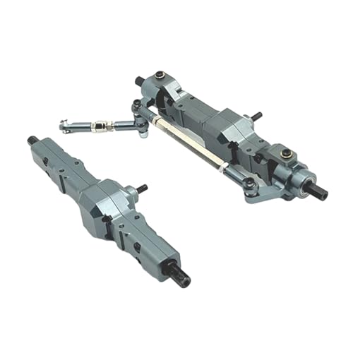 MKIUYVD RC-Achsen-Komplettset Für WPL Für C14 C24 B14 B24 1/16 RC Vordere Hinterachse Auto Upgrade Teile Aluminiumlegierung Hintere Brückenachse(Gray) von MKIUYVD