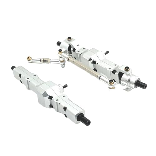 MKIUYVD RC-Achsen-Komplettset Für WPL Für C14 C24 B14 B24 1/16 RC Vordere Hinterachse Auto Upgrade Teile Aluminiumlegierung Hintere Brückenachse(Silver) von MKIUYVD