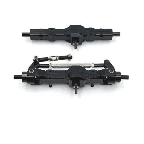 MKIUYVD RC-Achsen-Komplettset Für WPL Für C74 1/16 1/10 RC Autoteile Metall Upgrade Vorder- Und Hinterachse Montage Getriebewelle RC Auto Upgrade Teile(Black) von MKIUYVD