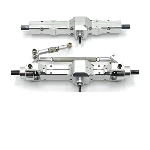 MKIUYVD RC-Achsen-Komplettset Für WPL Für C74 Metall RC Vorder- Und Hinterachsbaugruppe 1/16 1/10 RC Auto Vorder- Und Hinterachse Set Upgrade-Teile(Silver) von MKIUYVD