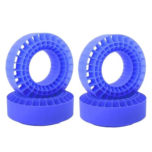 MKIUYVD RC Reifen 4 STÜCKE Silikonkautschuk-Einsatzschaumreifen Für Passform Für 1,9 Zoll Radreifen 108 Mm Schaum Für Passform Für 1/10 RC Crawler Car(Blue) von MKIUYVD