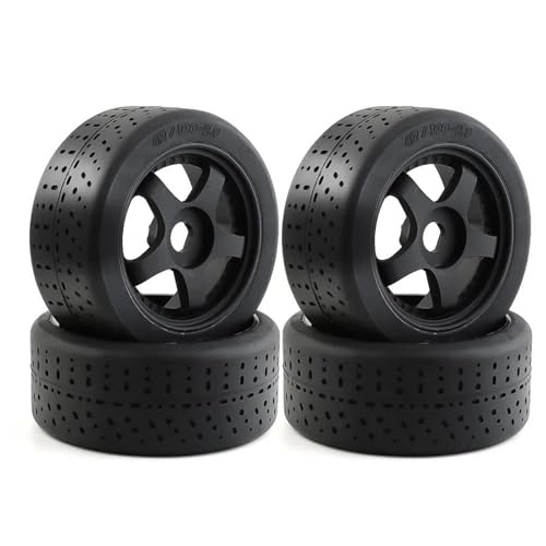 MKIUYVD RC Reifen Für Arrma 1/7 Für Infraction Für Felony Für Grenzenlose RC-Auto-Upgrade-Teile, 4 Stück, 100 X 42 Mm, 5-Speichen-Reifen, 17 Mm Radsechskant von MKIUYVD
