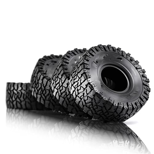 MKIUYVD RC Reifen Für Axial Für SCX10 90046 AXI03007 TRX4 Redcat Gen8 4PCS 120MM 1,9" Rubber Rock Tires Radreifen Für 1:10 RC Crawler Car von MKIUYVD