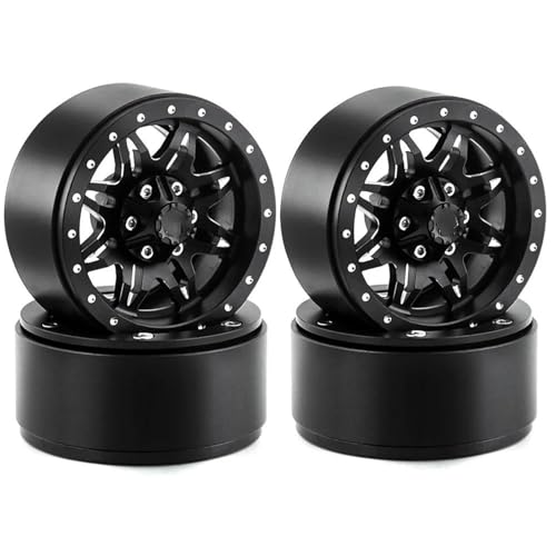 MKIUYVD RC Reifen Für Axial Für SCX10 Für Redcat Für Gen8 TRX4 VS4-10 NBRCI Aluminium 6-Speichen 1,9" Beadlock Felgennabe Für 1/10 RC Auto(B) von MKIUYVD