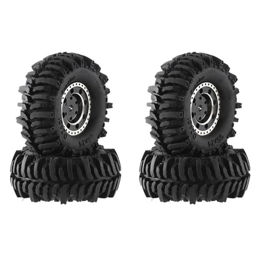MKIUYVD RC Reifen Für Axial Für SCX24 AX24 TRX4M Für FMS 4 Stück 55 X 22 Mm 1,0 Messingfelge Gummireifen Für 1/18 1/24 RC Crawler Car Upgrade-Teile von MKIUYVD