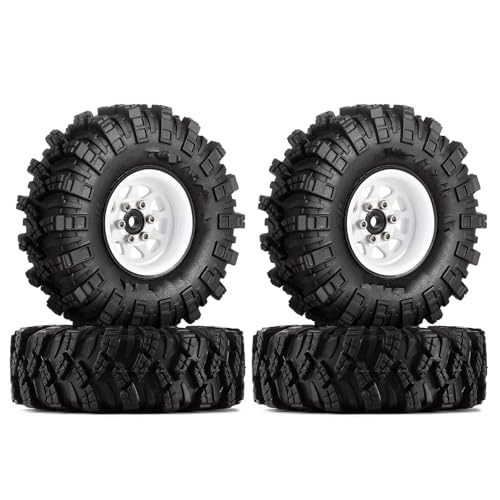 MKIUYVD RC Reifen Für Axial Für SCX24 Für Enduro24 1,0 Beadlock Rad Schlamm Reifen Set Deep Dish Negative Offset 3,78mm Für RC Crawler Auto(B) von MKIUYVD