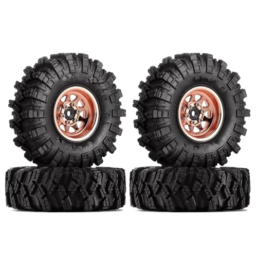 MKIUYVD RC Reifen Für Axial Für SCX24 Für Enduro24 1,0 Beadlock Rad Schlamm Reifen Set Deep Dish Negative Offset 3,78mm Für RC Crawler Auto(F) von MKIUYVD