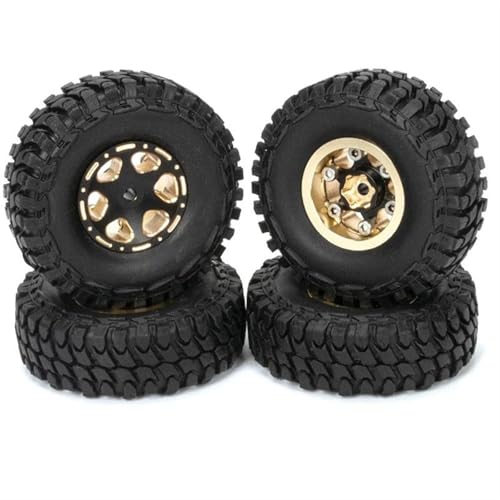MKIUYVD RC Reifen Für Axial Für SCX24 Für FMS FCX24 Enduro24 1,0 Metall Felge Reifen Für 1/18 1/24 RC Crawler Upgrades Teile Zubehör von MKIUYVD