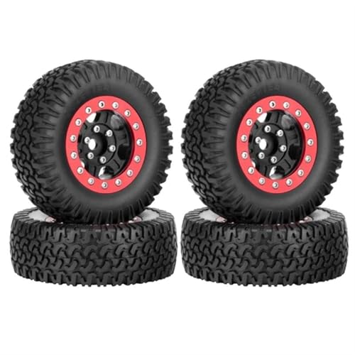 MKIUYVD RC Reifen Für Axial Für Yeti Jr Für D90 4PCS 76mm 1,55 Metall Beadlock Felge Reifen Set Für 1/10 RC Auto Upgrade Teile(A) von MKIUYVD