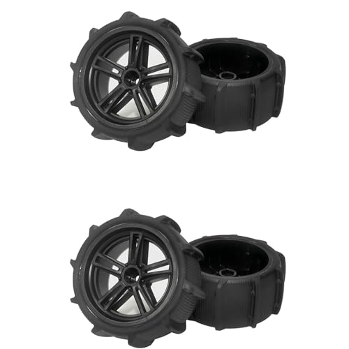MKIUYVD RC Reifen Für Hosim Für Xinlehong 9125 9116 Für XLF X03 X04 Für Wltoys 124019 104001 RC-Autoteile 4-TLG. 115 Mm Schneesandreifen-Reifenrad von MKIUYVD