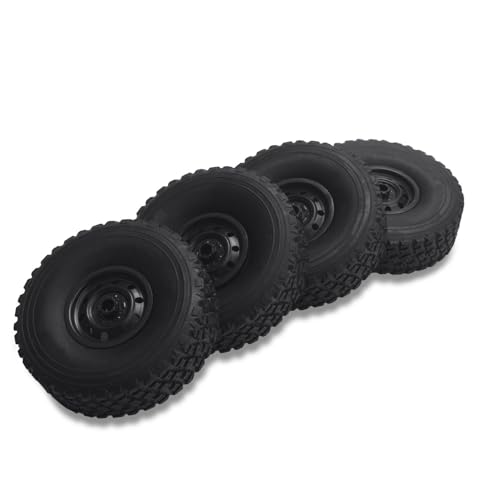 MKIUYVD RC Reifen Für MN D90 D91 D99 MS Für WPL C14 C24 C34 C44 RC-Autoersatzteile, 4-teiliges RC-Autoreifen-Reifenrad-Upgrade-Zubehör von MKIUYVD