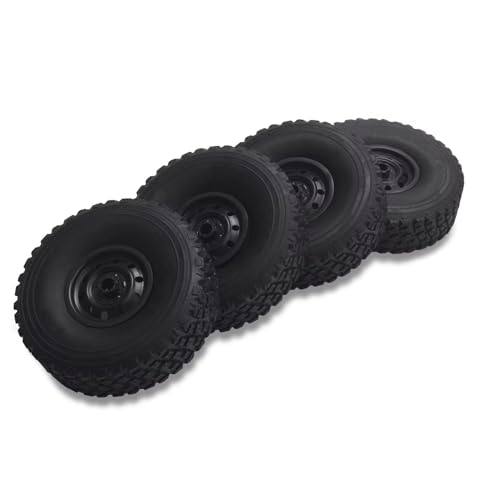 MKIUYVD RC Reifen Für MN D90 D91 D99 MS Für WPL C14 C24 C34 C44 RC-Autoersatzteile, 4-teiliges RC-Autoreifen-Reifenrad-Upgrade-Zubehör von MKIUYVD